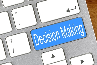 Decision Making key on laptop