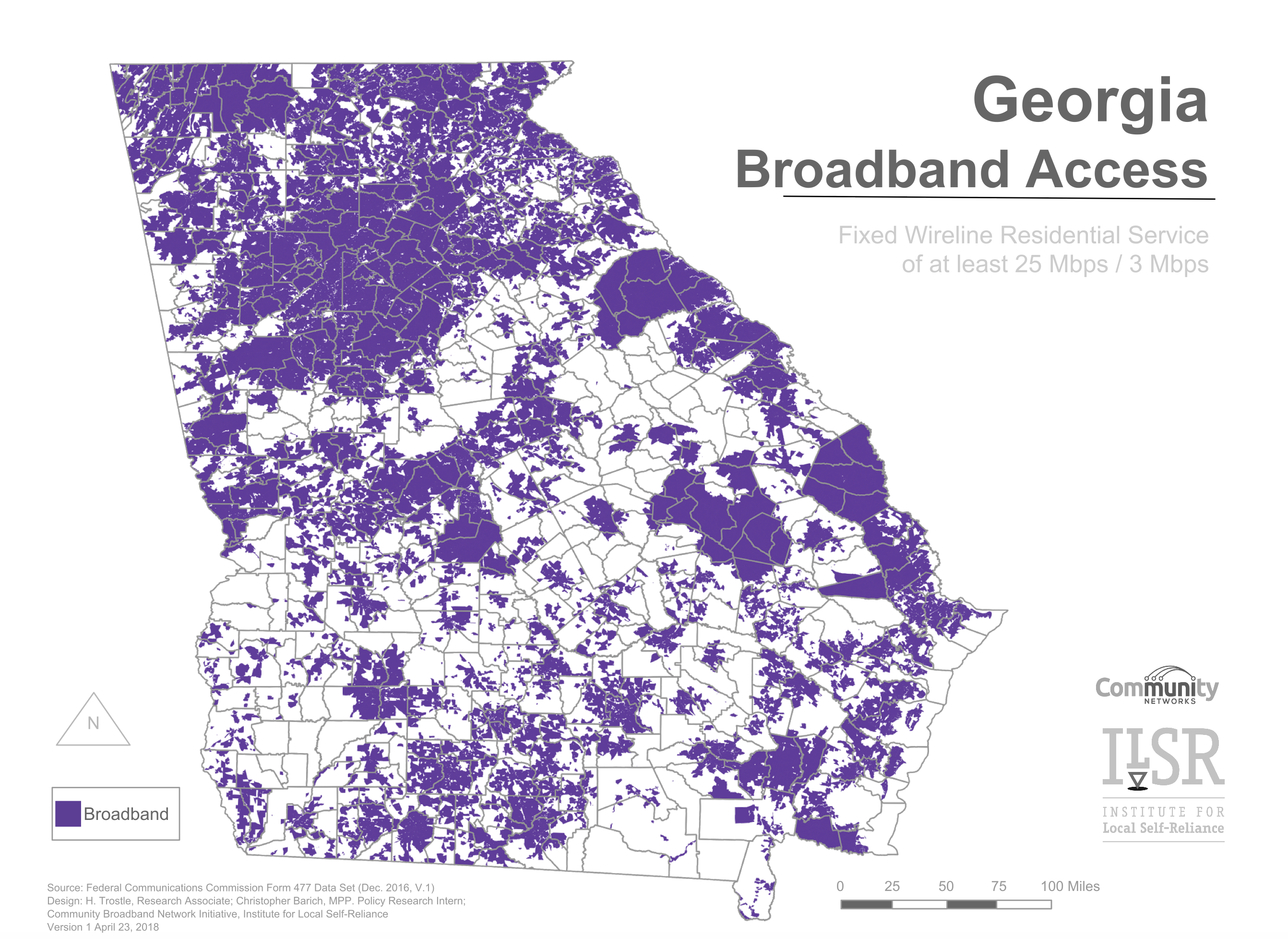 map of broadband availability in Georgia