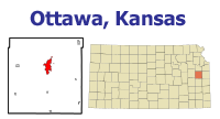 Map of Ottawa, Kansas